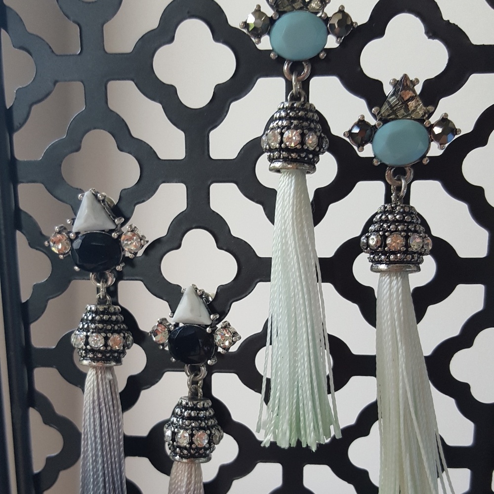 Fringe Tassel Drop Earrings & Necklace Set